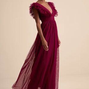 Lulu's Burgundy Maxi Dress